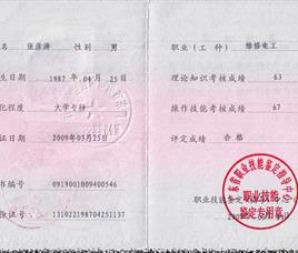 张彦涛资质证书